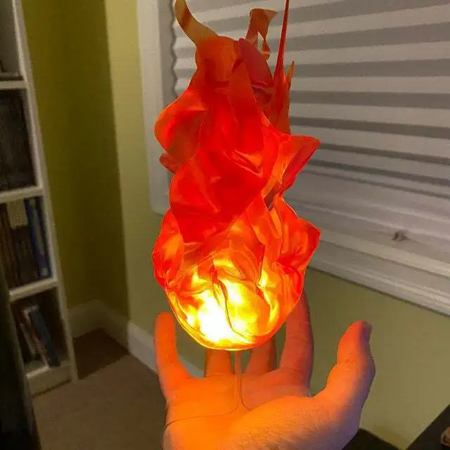 Cosplay Flame Prop - Yeni LED Işıklı Alev Topu, Cadılar