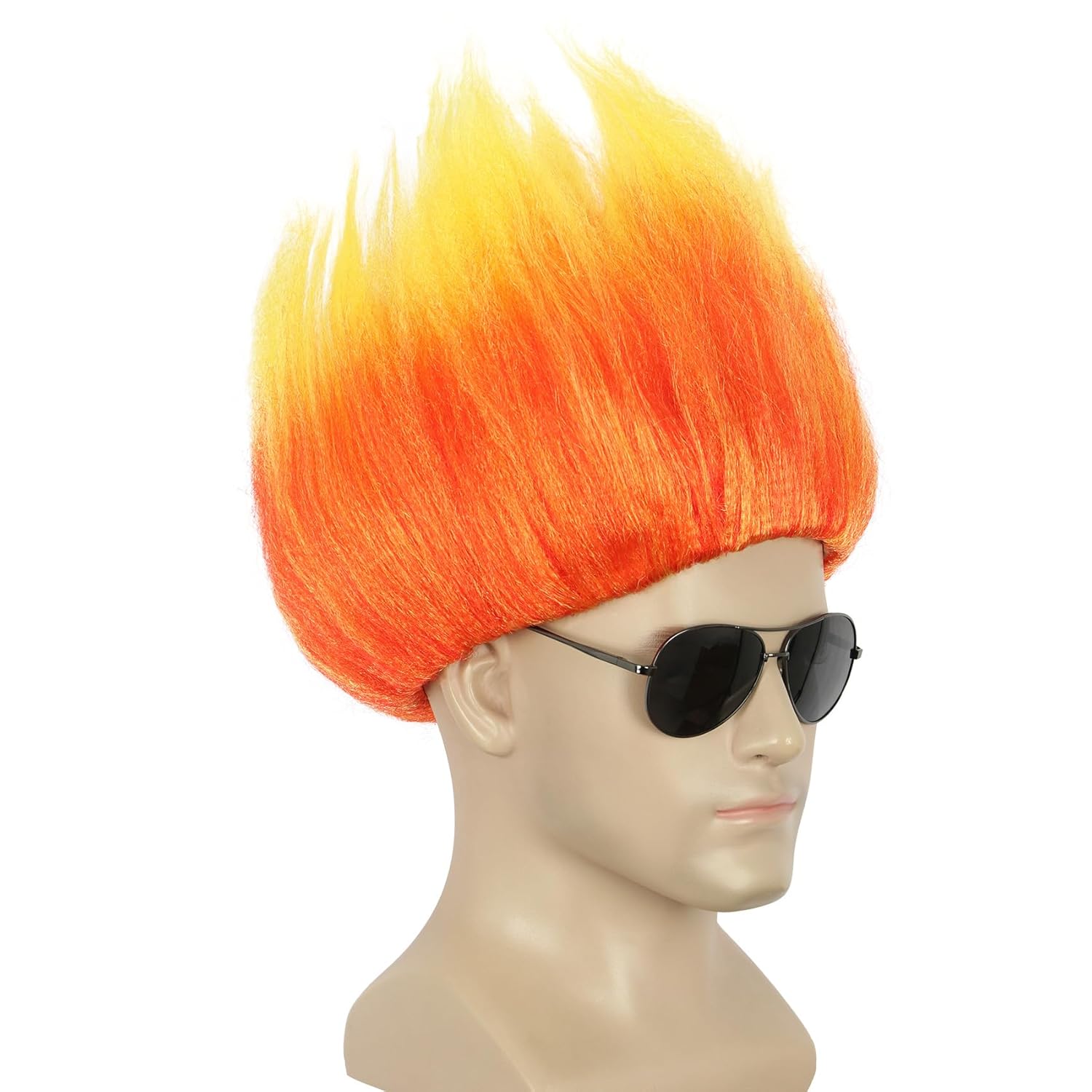 Kısa Turuncu Peruk Dikenli Ani - Cosplay Flame Prop incelemesi ve fiyatı