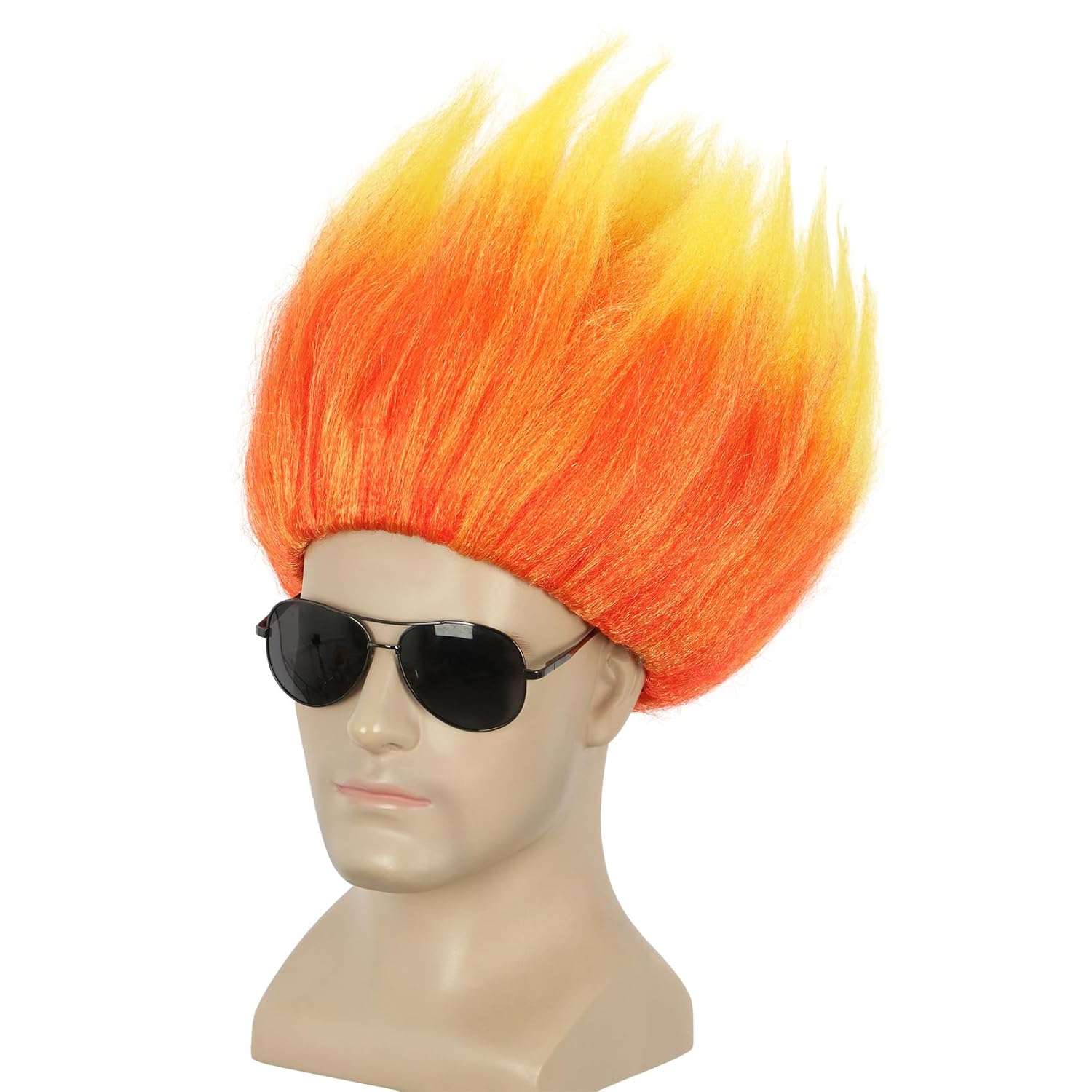 Kısa Turuncu Peruk Dikenli Ani - Cosplay Flame Prop incelemesi ve fiyatı
